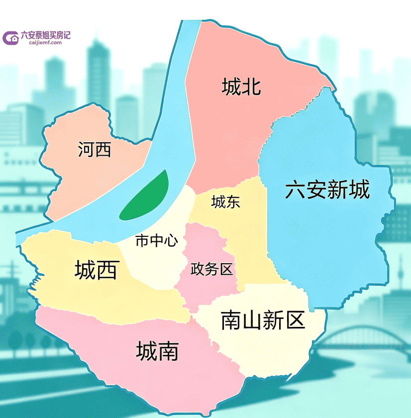 六安城东城北位置图