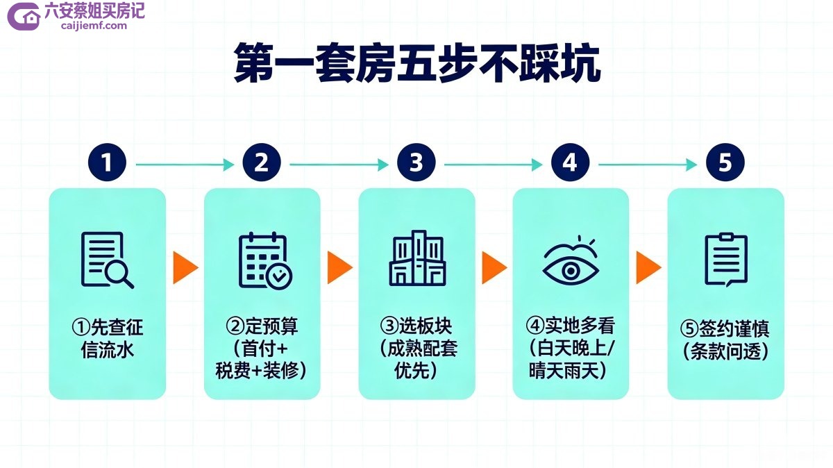 六安第一套房五步避坑流程图