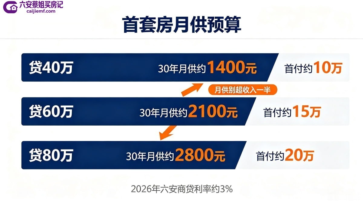 六安首套房月供预算示意图