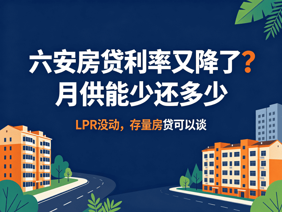 六安房贷利率又降了？月供能少还多少-六安蔡姐买房记