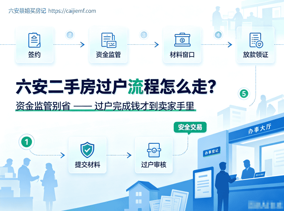 六安二手房过户流程怎么走？资金监管别省