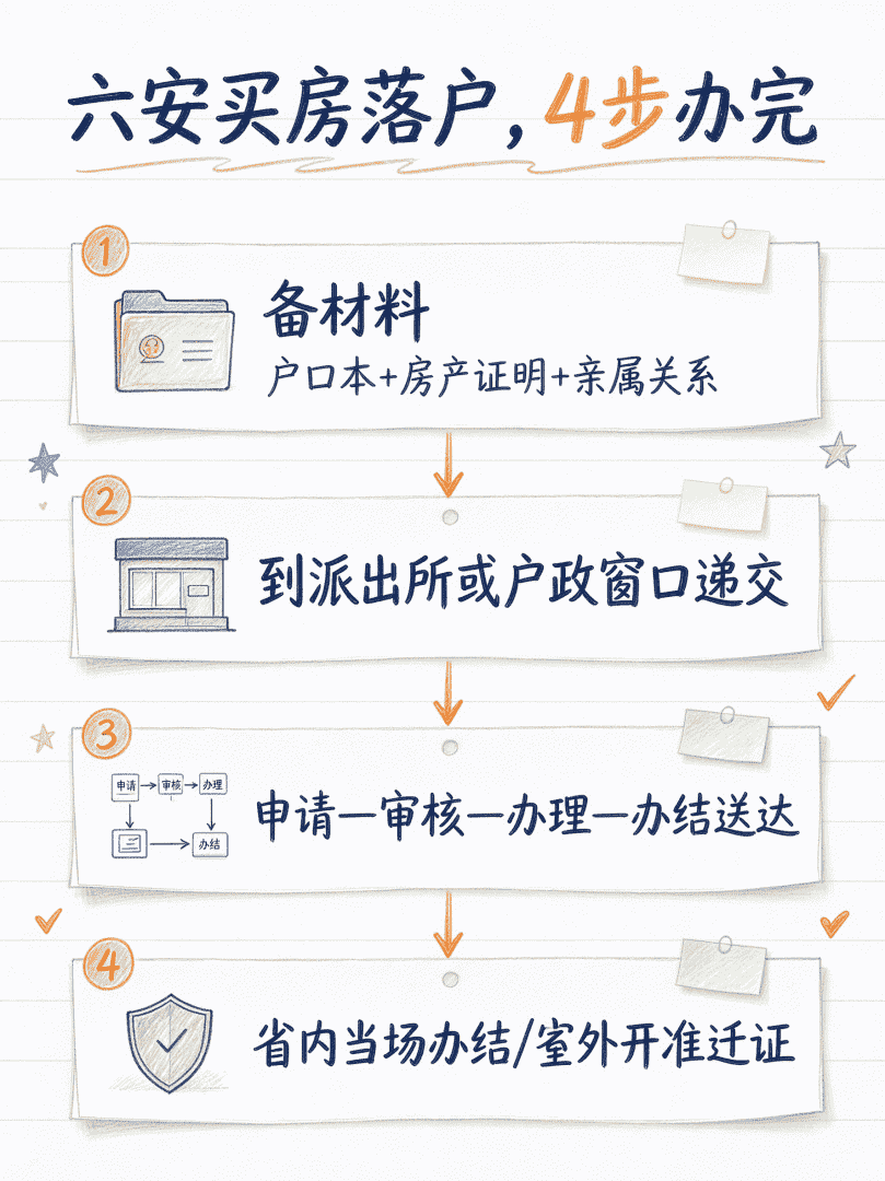 六安买房落户办理流程图