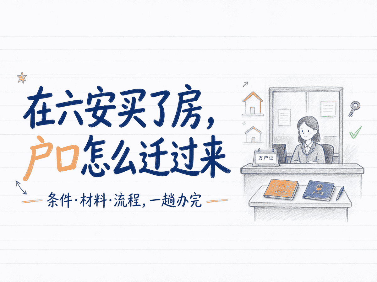 六安买房落户怎么办理？条件和流程一次说清-六安蔡姐买房记