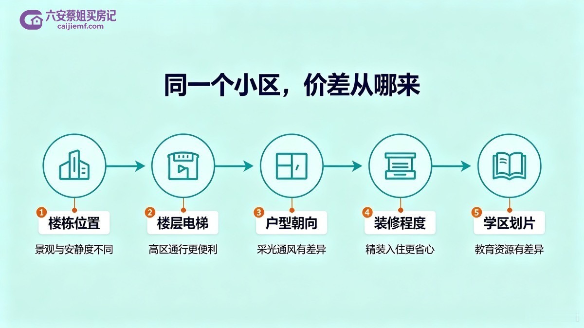 六安一房一价价差来源示意图