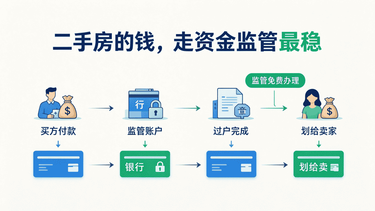 六安二手房资金监管流程示意图